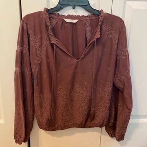 Lucky Brand Embroidered Blouse